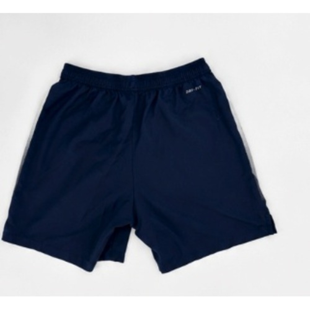 Nike Dri-FIT Soccer‎ Shorts Mens Medium Navy Blue Side Stripe Athletic Training - Picture 3 of 5